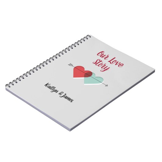 Personaliseer ons liefdesverhaal notitieboek (Linkerzijde)