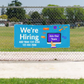 Personaliseer ons team dat wij in dienst nemen spandoek (Insitu)