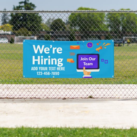 Personaliseer ons team dat wij in dienst nemen spandoek (Insitu)