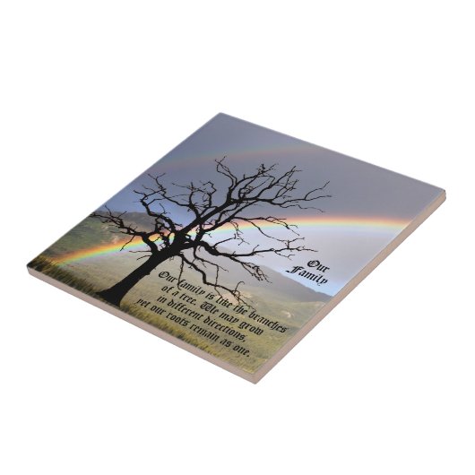 PERSONALISEER ONZE FAMILIEQUOTE CERAMIC TILE TEGELTJE (Zijkant)