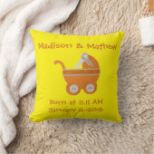 Personaliseer, Oranje baby shower Kussen (Deken)