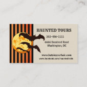 Personaliseer Oranje grijze rondleidingen met hoog Visitekaartje (Achterkant)