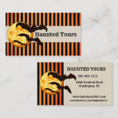 Personaliseer Oranje grijze rondleidingen met hoog Visitekaartje (Voorkant / Achterkant)