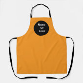 Personaliseer Oranje Logo Schort (Voorkant)