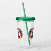 Personaliseer Paardenkop Acryl Drinkbeker (Links)