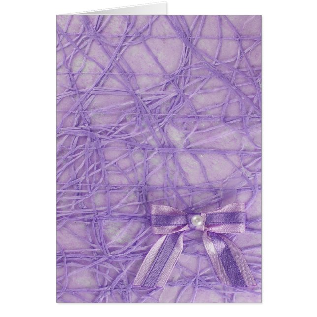 Personaliseer Paarse abstracte patronen en boog (Voorkant)