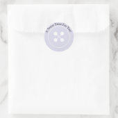Personaliseer | Paarse Button Baby shower Favor St Ronde Sticker (Tas)