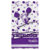 Personaliseer Paarse Cheerleader Klein Cadeauzakje (Achterkant)