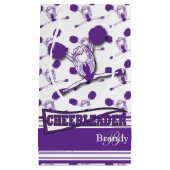 Personaliseer Paarse Cheerleader Klein Cadeauzakje (Voorkant)