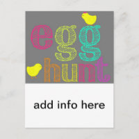 Personaliseer Paasei Hunt uitnodiging briefkaart