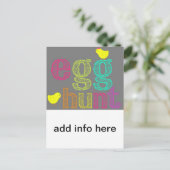 Personaliseer Paasei Hunt uitnodiging briefkaart (Staand voorkant)