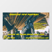 Personaliseer Paintball Shop Gear Apparatuur Voork Raamsticker (Vel)