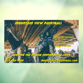 Personaliseer Paintball Shop Gear Apparatuur Voork Raamsticker (Vel 3)