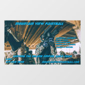 Personaliseer Paintball Shop Gear Apparatuur Voork Raamsticker (Vel)