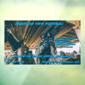 Personaliseer Paintball Shop Gear Apparatuur Voork Raamsticker (Vel 3)