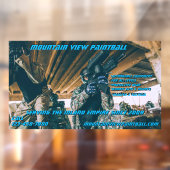 Personaliseer Paintball Shop Gear Apparatuur Voork Raamsticker (Vel 2)