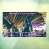 Personaliseer Paintball Shop Gear Apparatuur Voork Raamsticker (Vel 3)