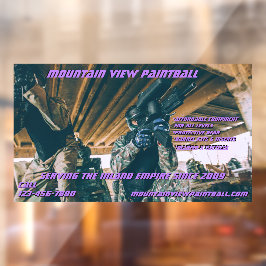 Personaliseer Paintball Shop Gear Apparatuur Voork Raamsticker