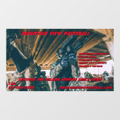 Personaliseer Paintball Shop Gear Apparatuur Voork Raamsticker (Vel)