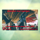 Personaliseer Paintball Shop Gear Apparatuur Voork Raamsticker (Vel 3)