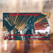 Personaliseer Paintball Shop Gear Apparatuur Voork Raamsticker (Vel 2)