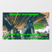 Personaliseer Paintball Shop Gear Apparatuur Voork Raamsticker (Vel)