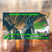 Personaliseer Paintball Shop Gear Apparatuur Voork Raamsticker (Vel 2)