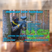 Personaliseer Paintball Shop Gear Front Raamsticker (Vel 2)