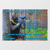 Personaliseer Paintball Shop Gear Front Raamsticker (Vel)