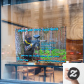 Personaliseer Paintball Shop Gear Front Raamsticker (Cafe Raam)