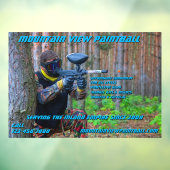 Personaliseer Paintball Shop Gear Front Raamsticker (Vel 3)