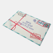 Personaliseer Pakket Kerstman Letter Kerstmis Deurmat (Schuin)