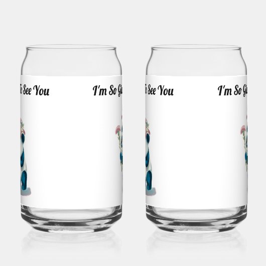 Personaliseer Panda Soda Glas (Rechts)