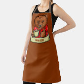 Personaliseer papa Beer 's ochtends koffieontbijt Schort (Insitu)
