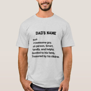 Personaliseer papa naam geweldige man familie guy t-shirt