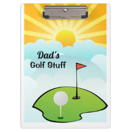 Personaliseer papa's golfspullen klembord