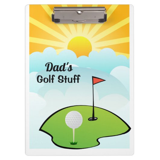 Personaliseer papa's golfspullen klembord (Voorkant)