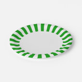 Personaliseer Papier bord groene en witte strepen (Gekanteld)