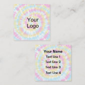 Personaliseer. Pastelkleuren. Tie dye. Vierkante Visitekaartje (Voorkant / Achterkant)