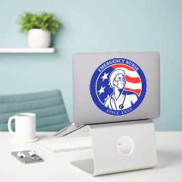 Personaliseer Patriottische Vlag van de VS RN Verp Sticker