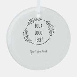 Personaliseer Personaliseer Product Business Logo  Glas Ornament