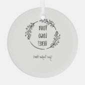 Personaliseer Personaliseer Product Business Logo  Glas Ornament (Achterkant)