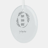 Personaliseer Personaliseer Product Business Logo  Glas Ornament (Voorkant links)