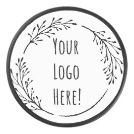 Personaliseer Personaliseer Product Business Logo  Hockey Puck