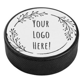 Personaliseer Personaliseer Product Business Logo  Hockey Puck