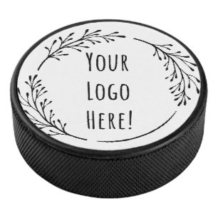 Personaliseer Personaliseer Product Business Logo  Hockey Puck