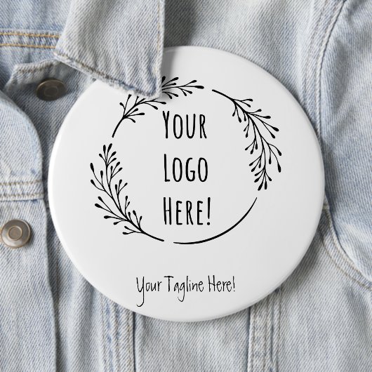 Personaliseer Personaliseer Product Business Logo  Ronde Button 6,0 Cm (In situ)