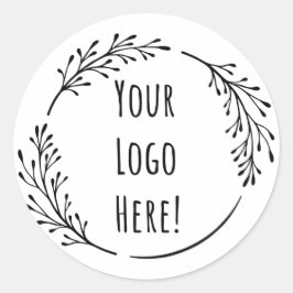 Personaliseer Personaliseer Product Business Logo  Ronde Sticker