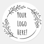 Personaliseer Personaliseer Product Business Logo  Ronde Sticker (Voorkant)