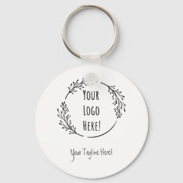 Personaliseer Personaliseer Product Business Logo  Sleutelhanger
